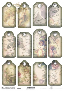 Tagi do scrapbooking (HS code 48025890) TAG0026